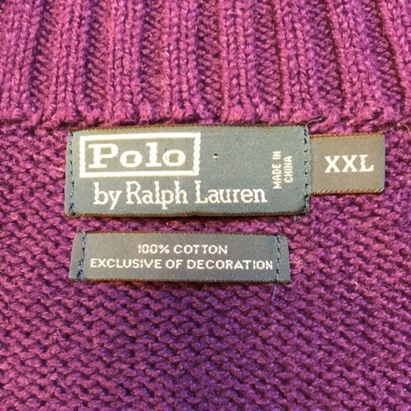 Vintage Polo by Ralph Lauren Estate Rib Half-Zip Knit Sweater - Size XXL - Picture 11 of 13